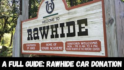 rawhide car donation|legitimate car donation charities.
